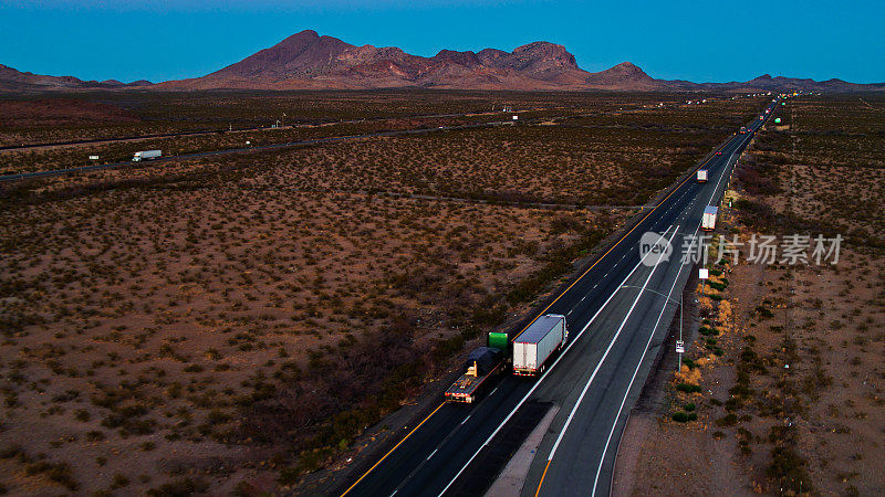 I-10靠近亚利桑那州/新墨西哥边境-空中
